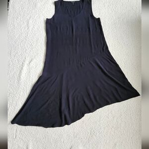 Eileen Fisher Dress Petites PM Asymetrical Black Sleeveless